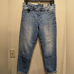 Cosmic Blue Love Women's Blue Cropped Jeans Size 30